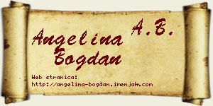Angelina Bogdan vizit kartica